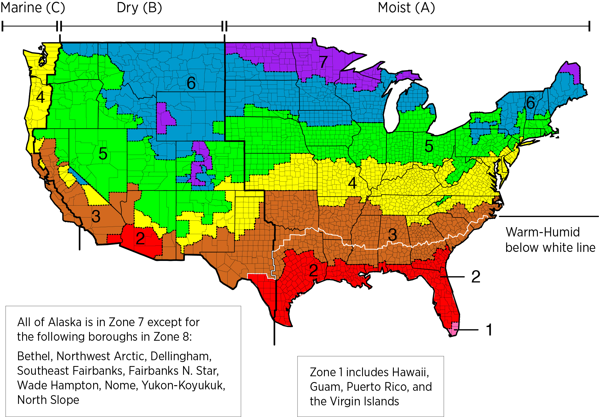 IECC Climate Zone Map